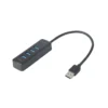 USB-hubb Deltaco 4-port USB-A, 5 Gbit/s, svart