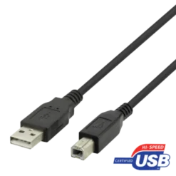 USB kabel Deltaco för skrivare USB-B 2.0 2m svart