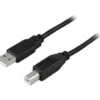 USB-kabel Deltaco KAB-USB-210S Typ A till Typ B, 1m, svart