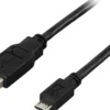 USB-kabel Deltaco Micro USB 2.0 Typ A till Micro B, 0.5m, svart