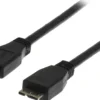 USB 3.0-kabel Deltaco Typ A till Micro B, 1m, svart