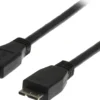 USB 3.0-kabel Deltaco Typ A till Micro B, 0.5m, svart
