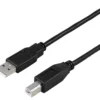 USB 2.0-kabel Deltaco Typ A till Typ B, 0.5m, svart