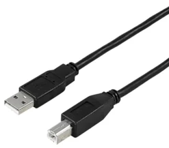 USB 2.0-kabel Deltaco Typ A till Typ B, 0.5m, svart