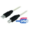 USB-kabel Deltaco USB-230 A-B, 3 m, LSZH, svart