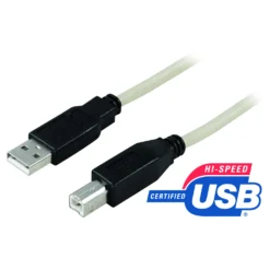 USB-kabel Deltaco USB-230 A-B, 3 m, LSZH, svart