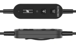 USB Monoheadset Deltaco, brusreducerande mikrofon, svart
