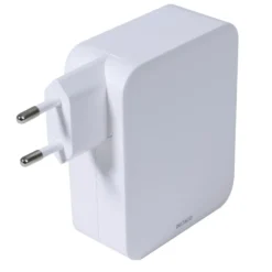 USB-väggladdare Deltaco GaN 130W, 3x USB-C, 1x USB-A, vit