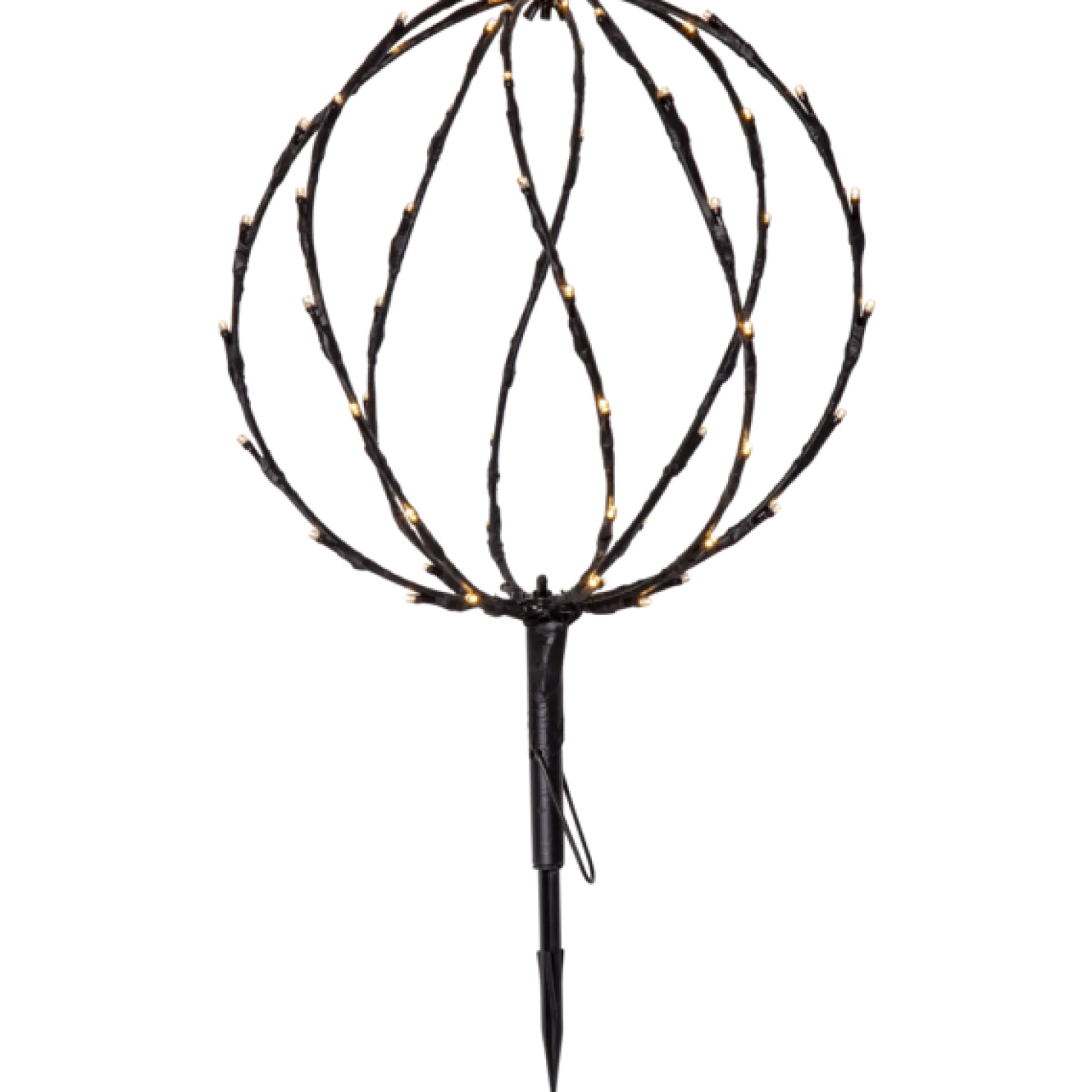 Utomhusdekoration Star Trading Sphere, 64 LED, 30 cm, svart