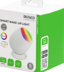 Vakna-ljus-lampa Deltaco Smart Home RGB Wake-Up, USB-C