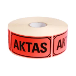 Varningsetikett BNT Office Aktas, röd, 1000 st per rulle