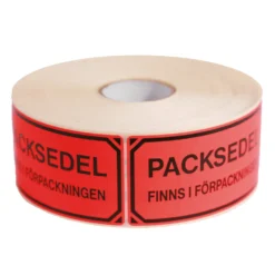 Varningsetikett BNT Office Packsedel Finns i Förpackningen, 100x50mm, 1000 st