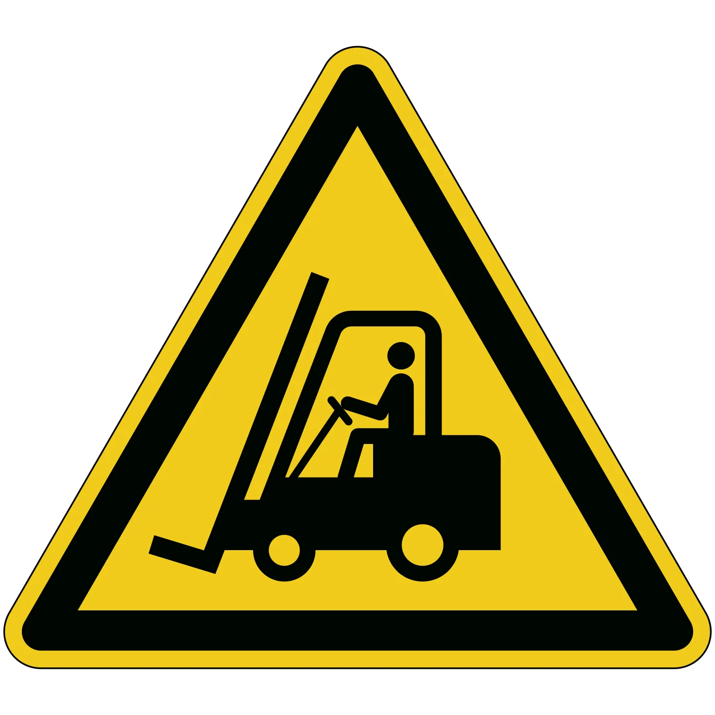 Varseldekal Durable Varning för truckar, gul, ISO 7010