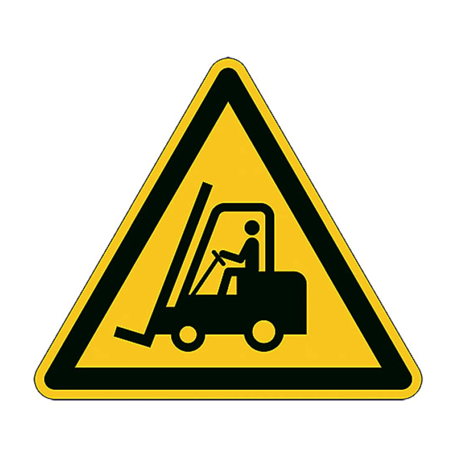Varseldekal Durable Varning för truckar, gul, ISO 7010