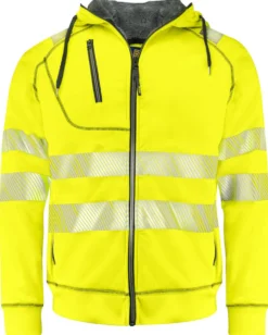 Varsel Hoodjacka Projob 6130 EN ISO 20471 Klass 3/2, gul/svart