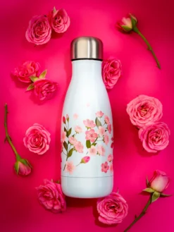 Vattenflaska JobOut Floral Dubbelisolerad, rostfritt stål, 28 cl