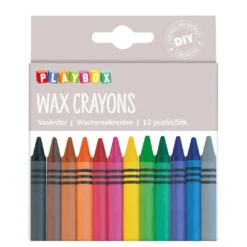 Vaxkrita Playbox Smal, blandade basfärger
