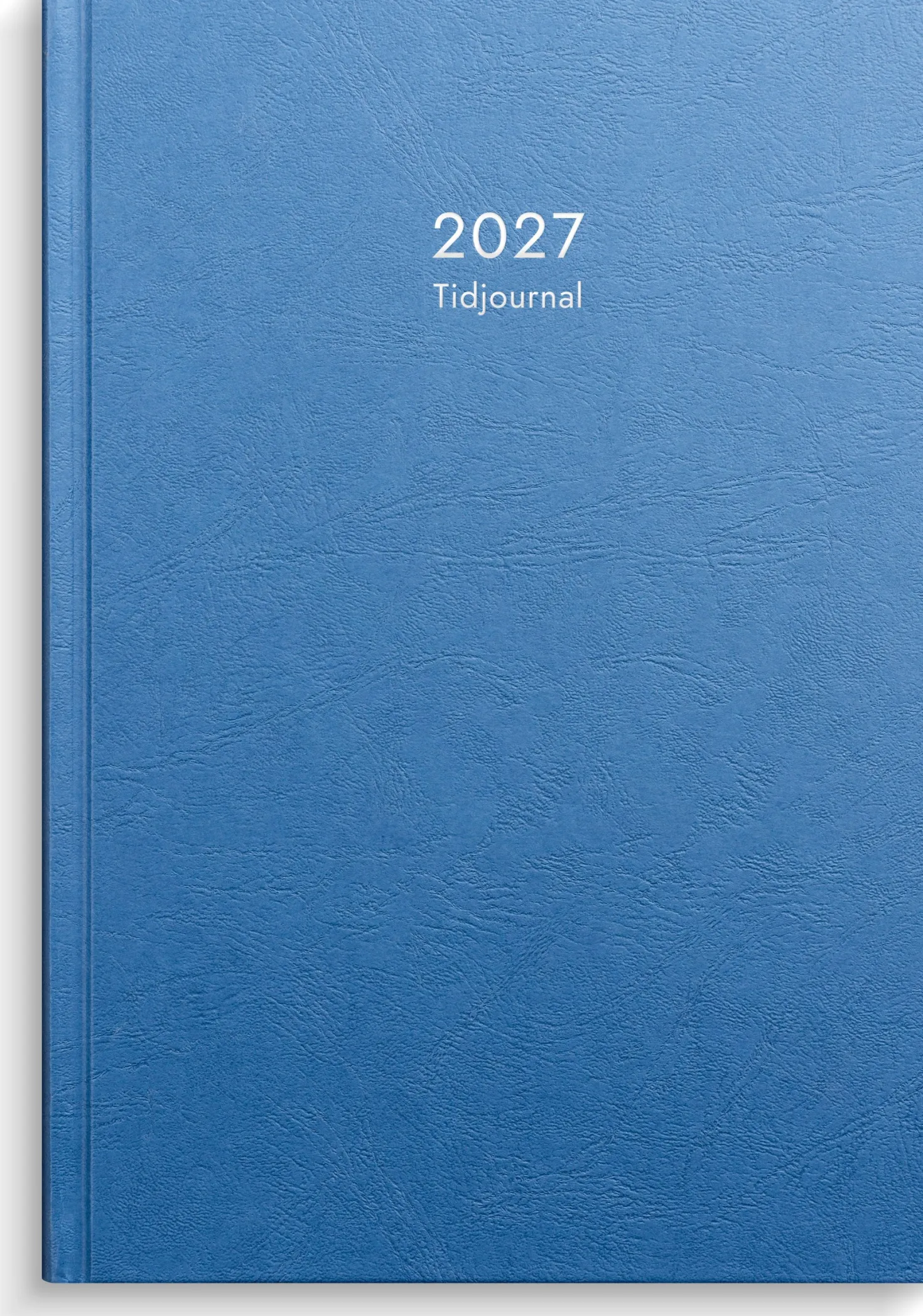Veckoalmanacka Burde Tidjournal 2027, blå kartong, spiralbindning
