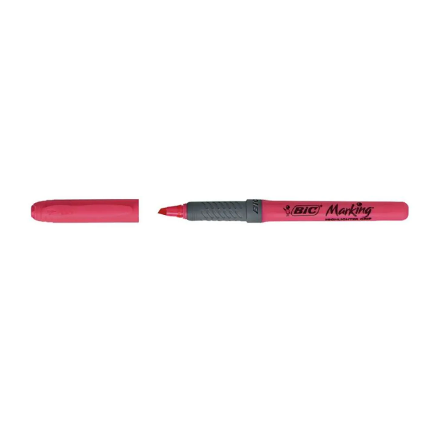 Överstrykningspenna Bic Highlighter Grip, rosa, 1,6-3,2 mm