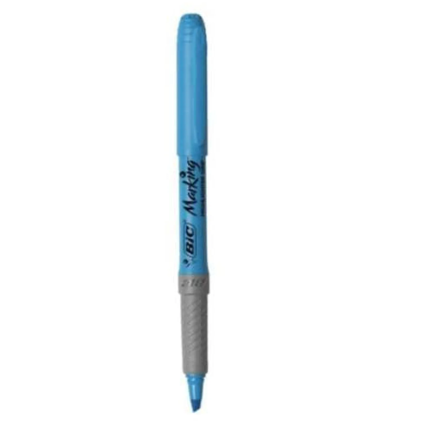 Överstrykningspenna Bic Highlighter Grip, blå, snedskuren spets