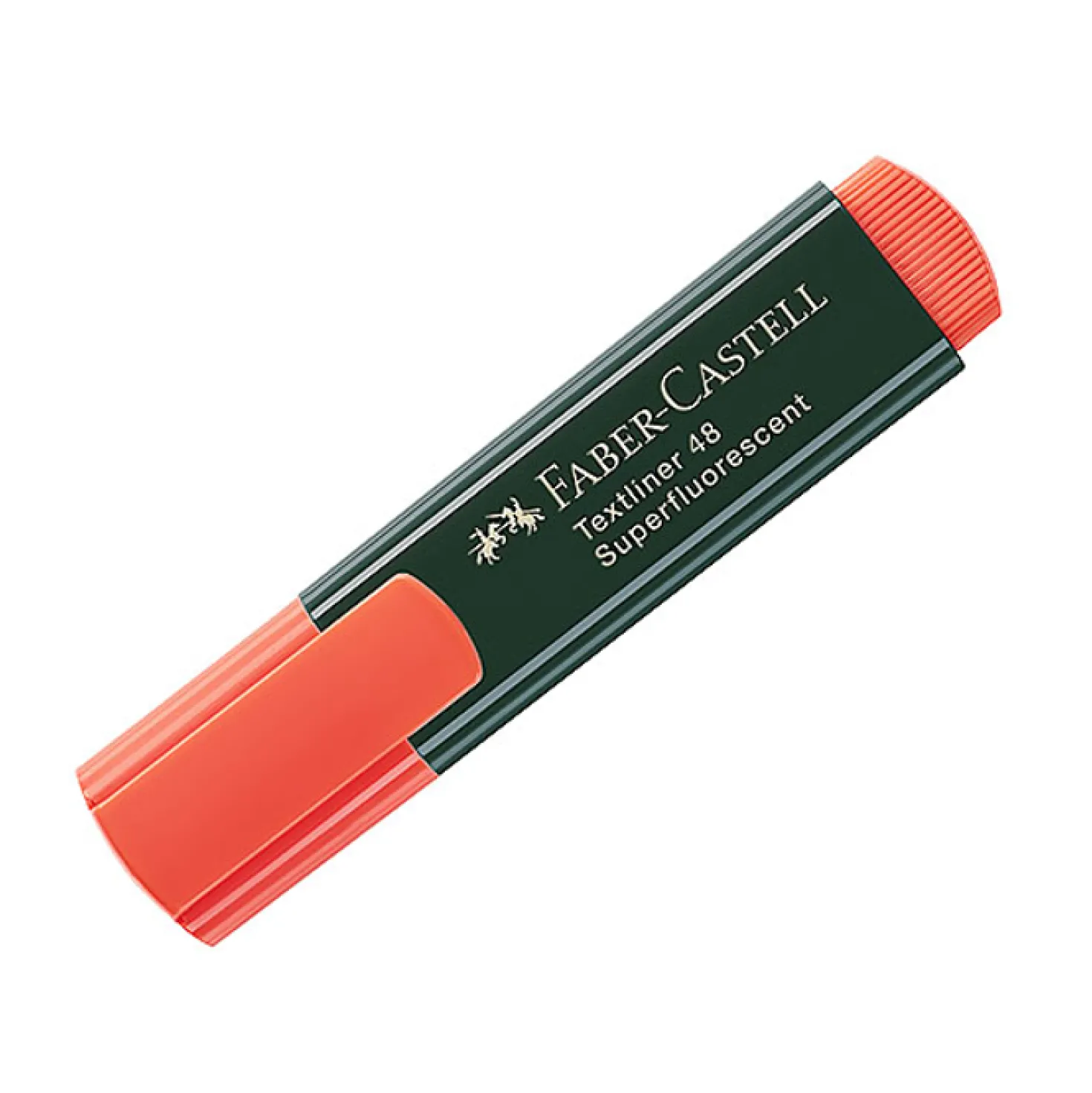 Överstrykningspenna Faber-Castell 1548, orange, vinklad spets