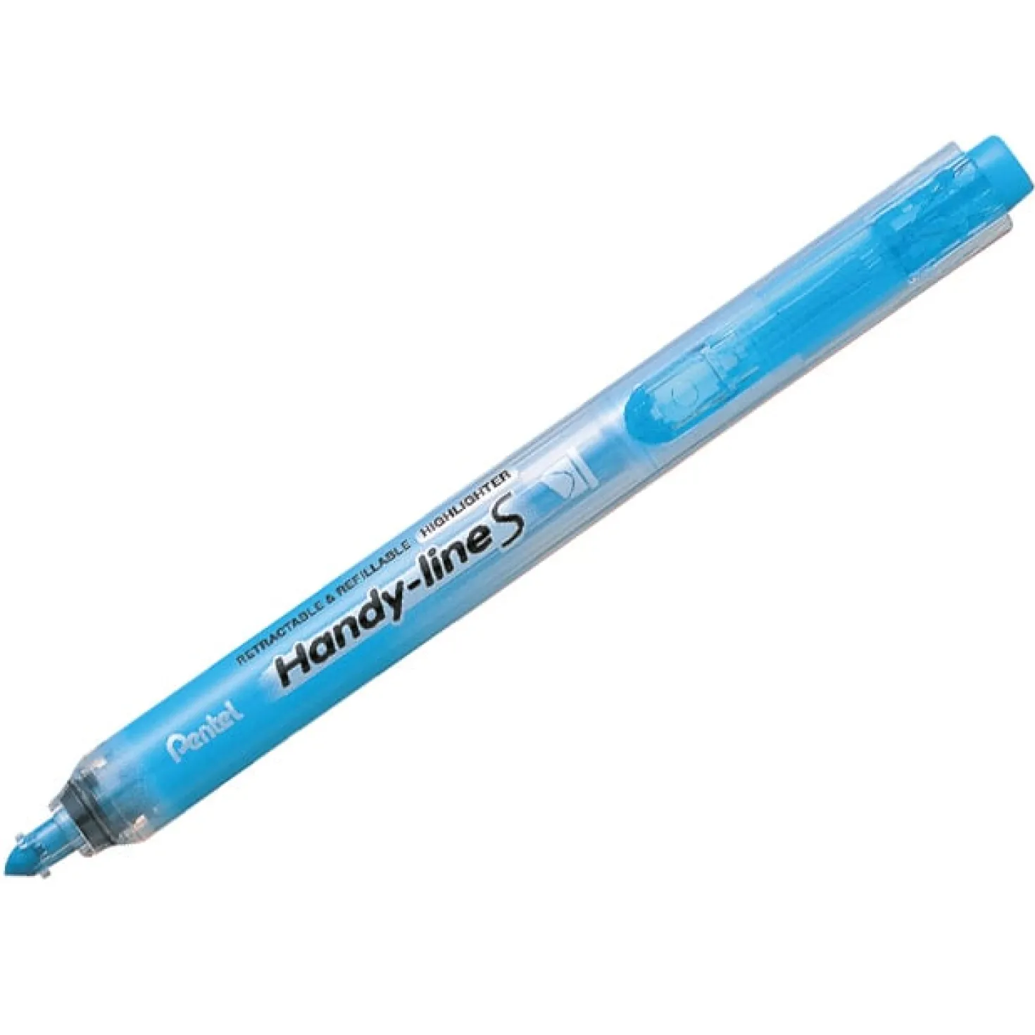 Överstrykningspenna Pentel Handy-line S, påfyllningsbar, blå