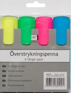 Överstrykningspenna Pepper Pot Betty, 4-pack, blandade färger