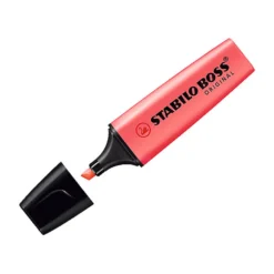 Överstrykningspenna Stabilo Boss, röd, 2,5 mm spets