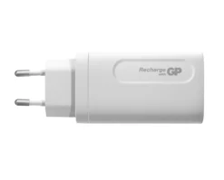 Väggladdare GP GaN PD 65W, 3 portar, inkl 2m kabel och reseadapters