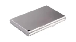 Visitkortsask Durable DUO Aluminium, 2 fack, 20 kort