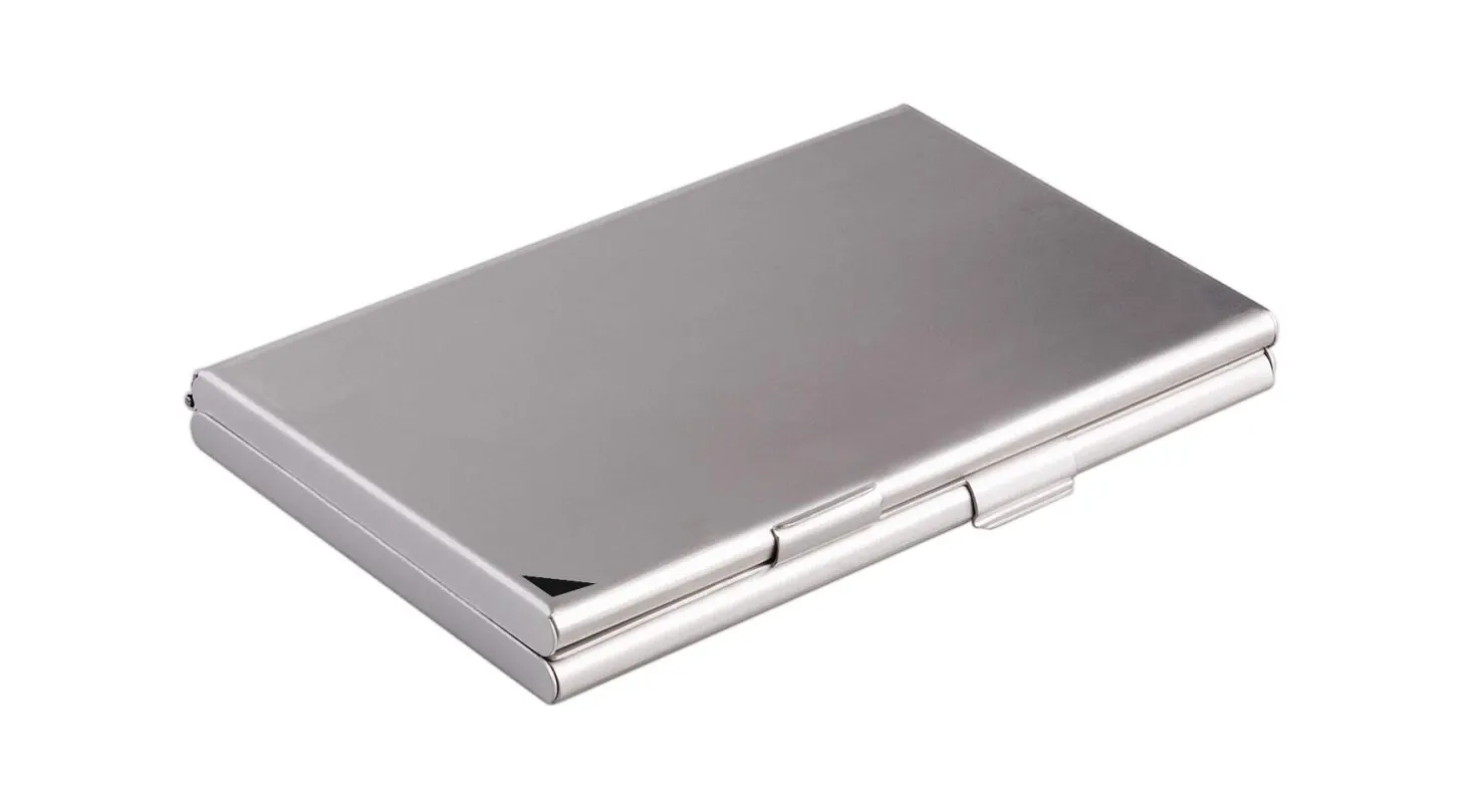 Visitkortsask Durable DUO Aluminium, 2 fack, 20 kort