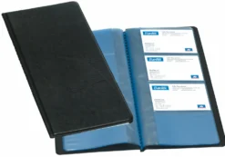 Visitkortsbok Bantex, svart, 96 kort, 55 x 90 mm