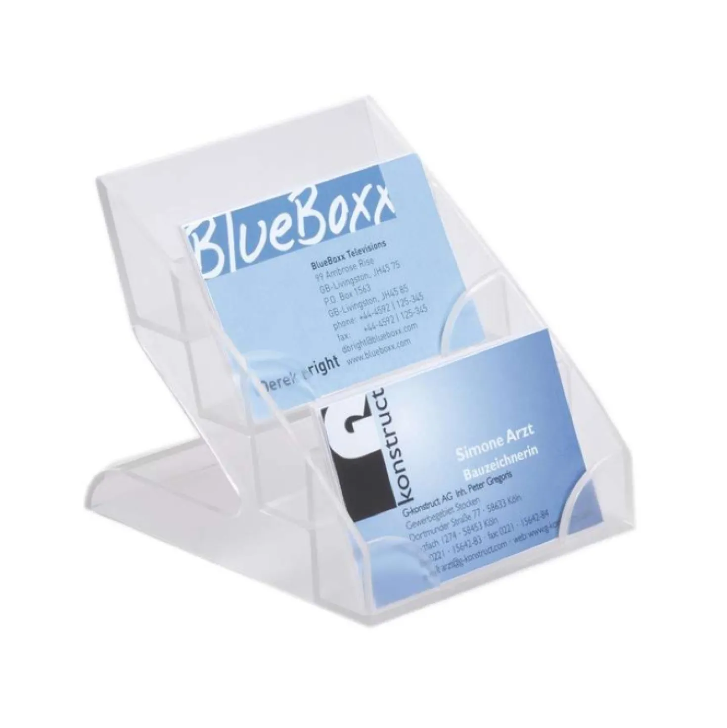 Visitkortsställ Durable Akrylplast, transparent, 4 fack, 240 kort