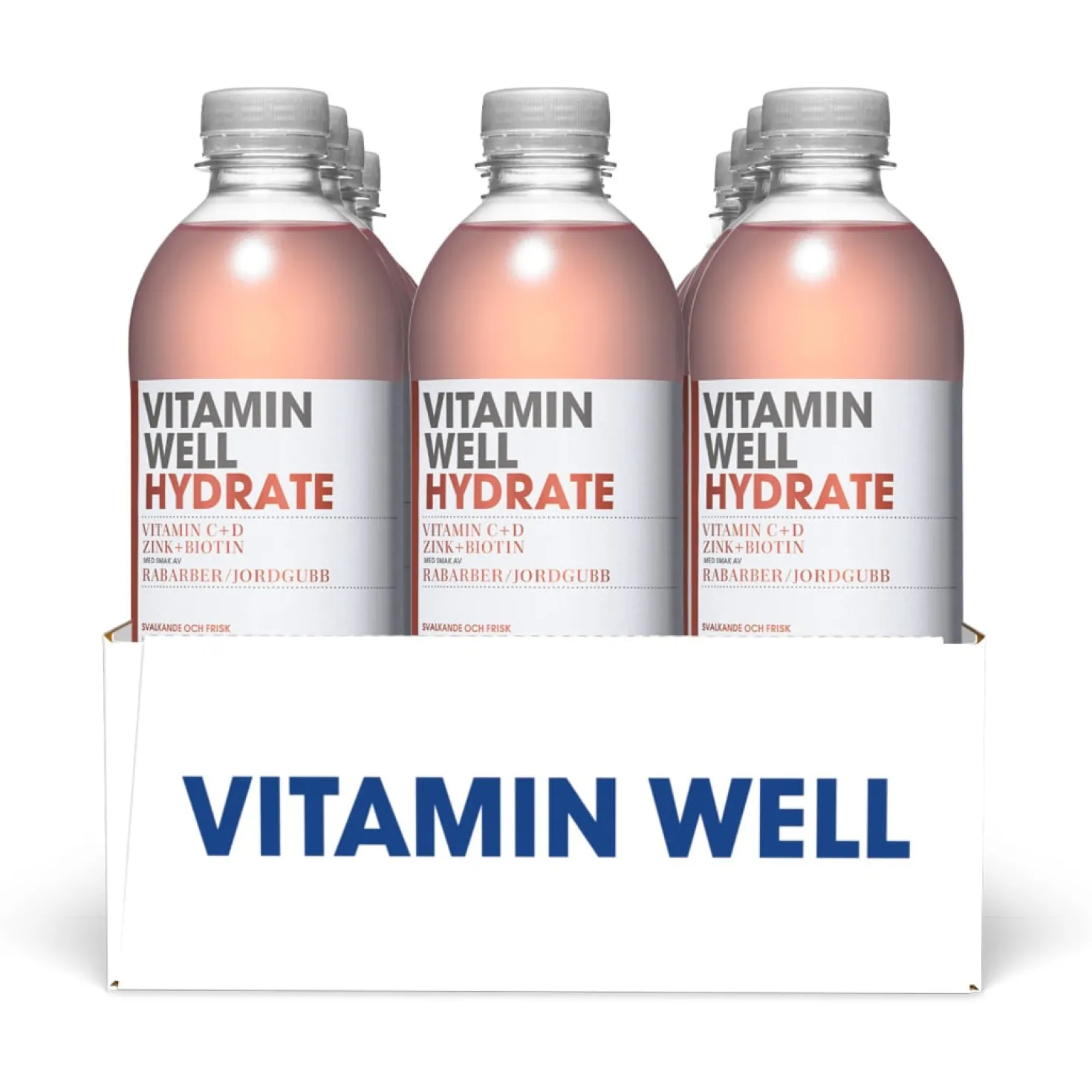 Vitamindryck Vitamin Well Hydrate, rabarber och jordgubb