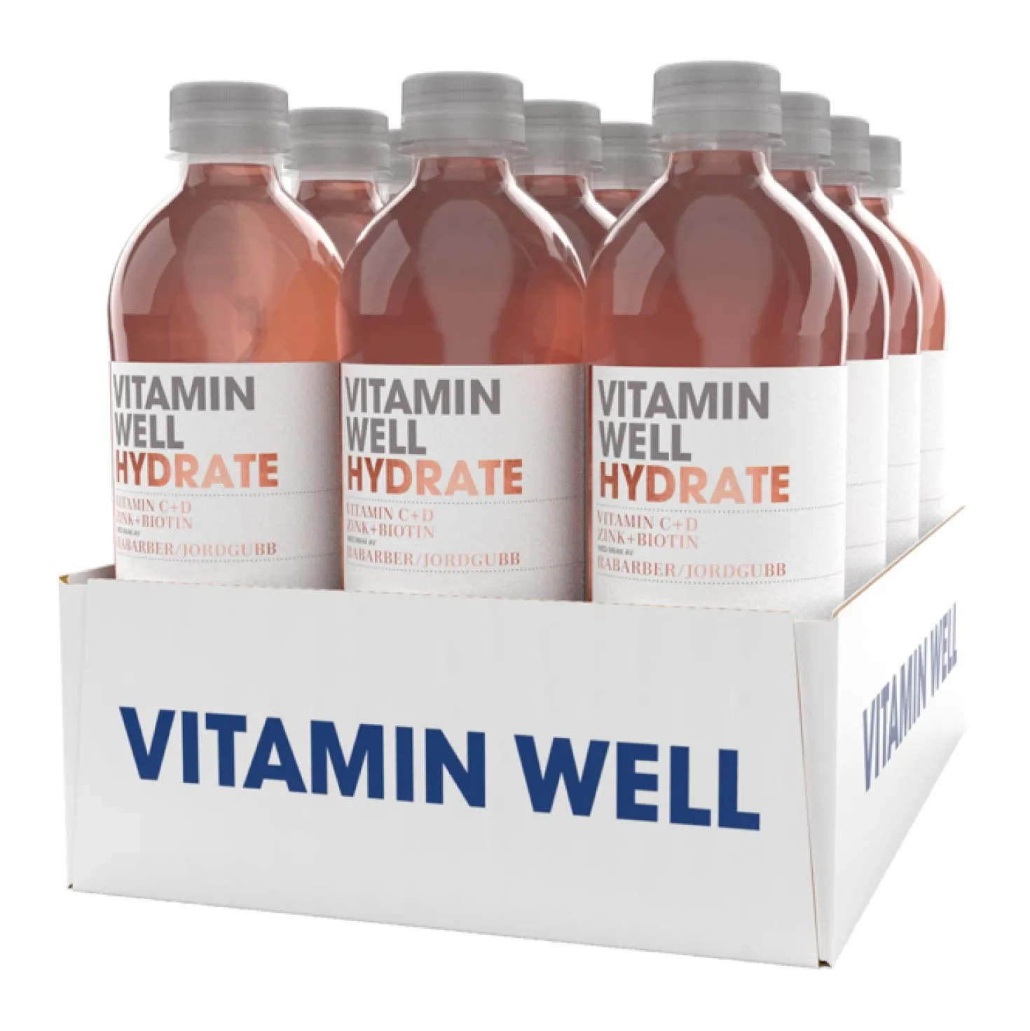 Vitamindryck Vitamin Well Hydrate, rabarber och jordgubb