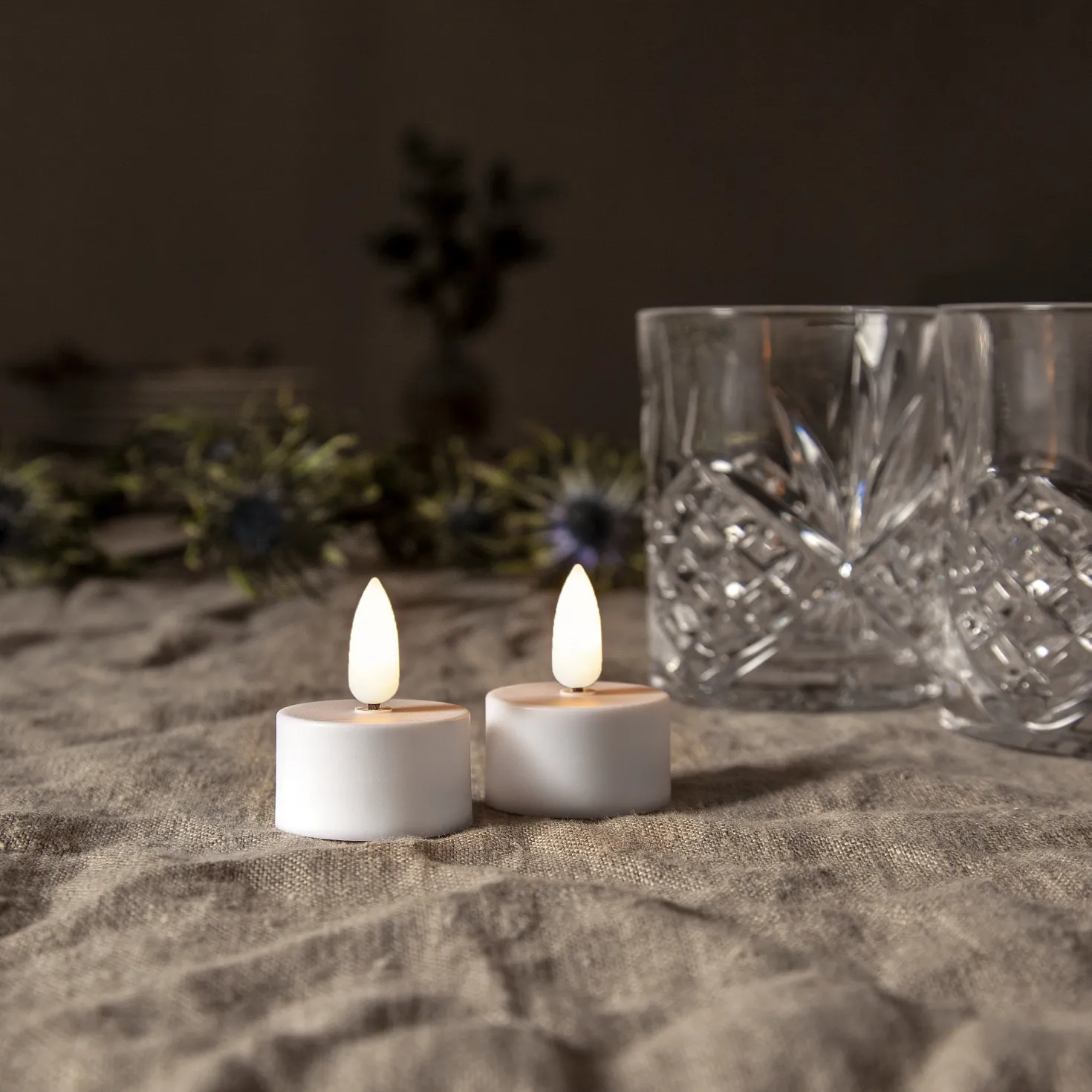 Värmeljus LED Star Trading Flamme 3D-flamma, timer, 2-pack