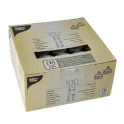 Värmeljus Papstar Paraffin, Ø 38x23 mm, 8h brinntid, 100 st