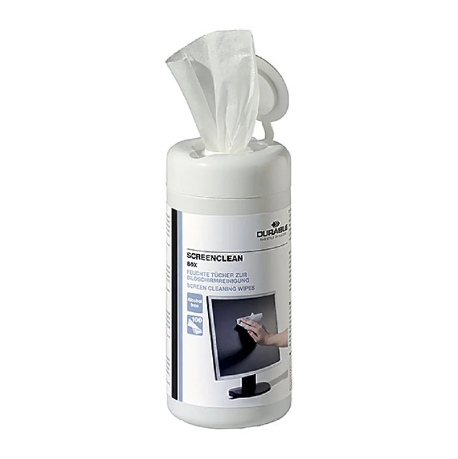 Våtduk Durable Screenclean, alkoholfri, antistatisk, 100 st