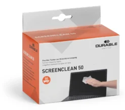 Våtduk Durable Screenclean, antistatisk, luddfri, 50 st