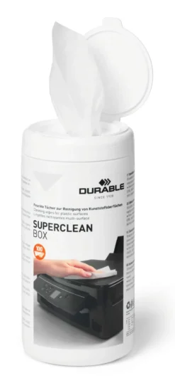 Våtduk Durable Superclean Alkoholfri, antistatisk, 100 st