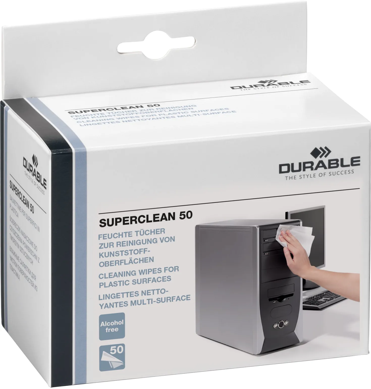 Våtduk Durable Superclean, antistatisk, luddfri, 50 st