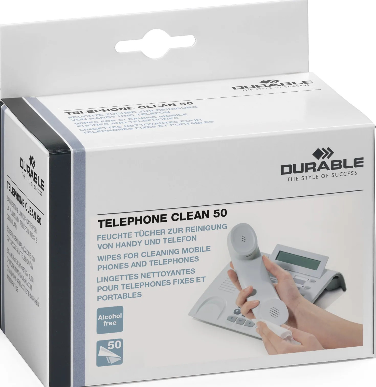 Våtduk Durable Telephone Clean, luddfri, 50 st