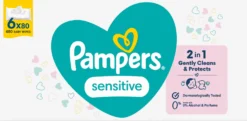 Våtservett Pampers Sensitive Baby, parfymfri, 6x