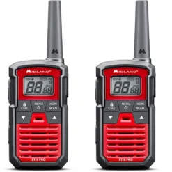 Walkie Talkie MIDLAND XT10 Pro PMR446, svart/röd, 2-pack