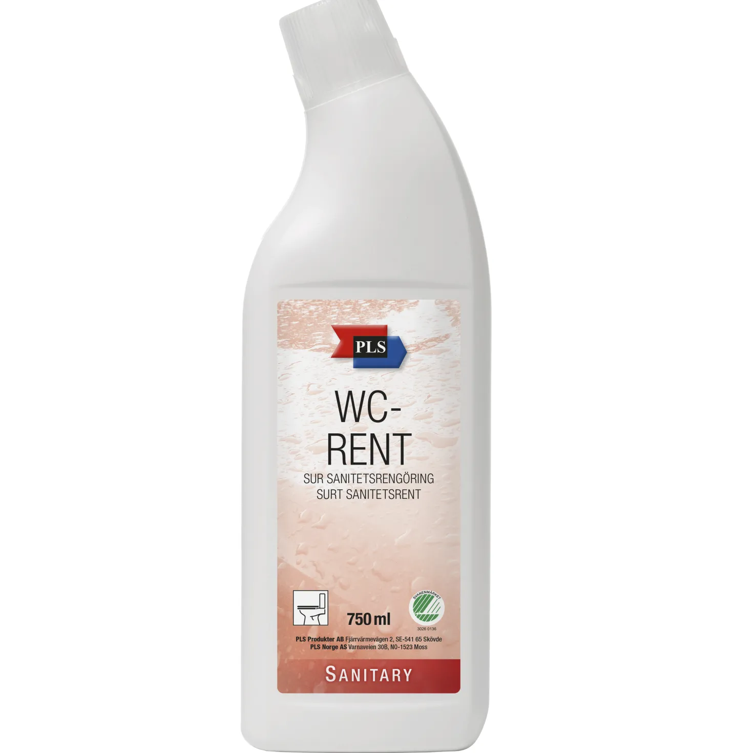WC-rengöring PLS WC-Rent Svanenmärkt, 750 ml