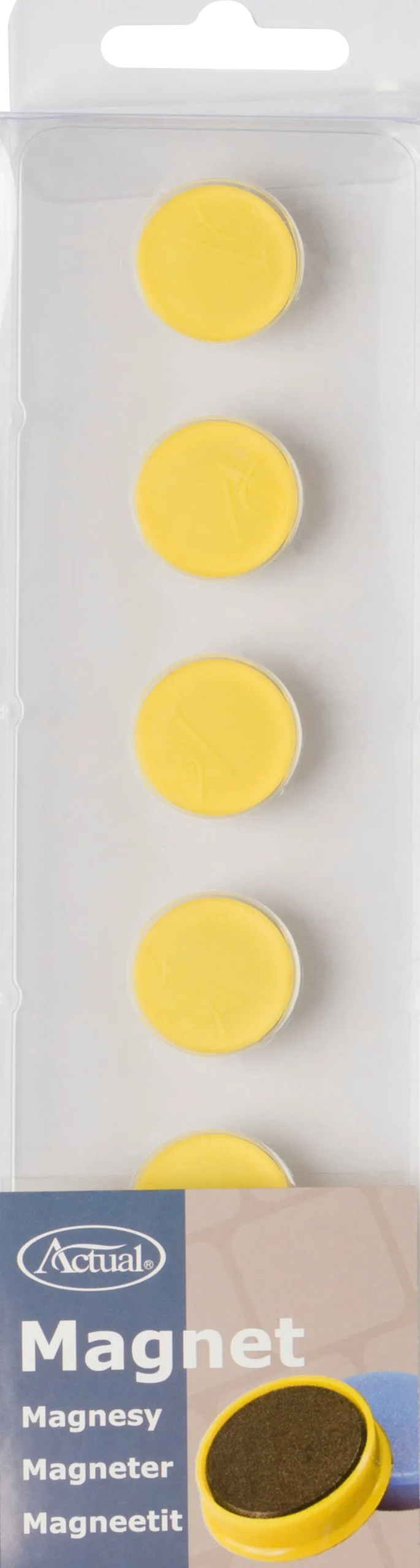 Whiteboardmagnet Actual 20 mm, gul, 6 st