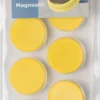 Whiteboardmagnet Actual Rund, gul, 25 mm, 10 st