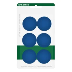 Whiteboardmagnet BNT Office Rund, blå, 30mm, 6 st