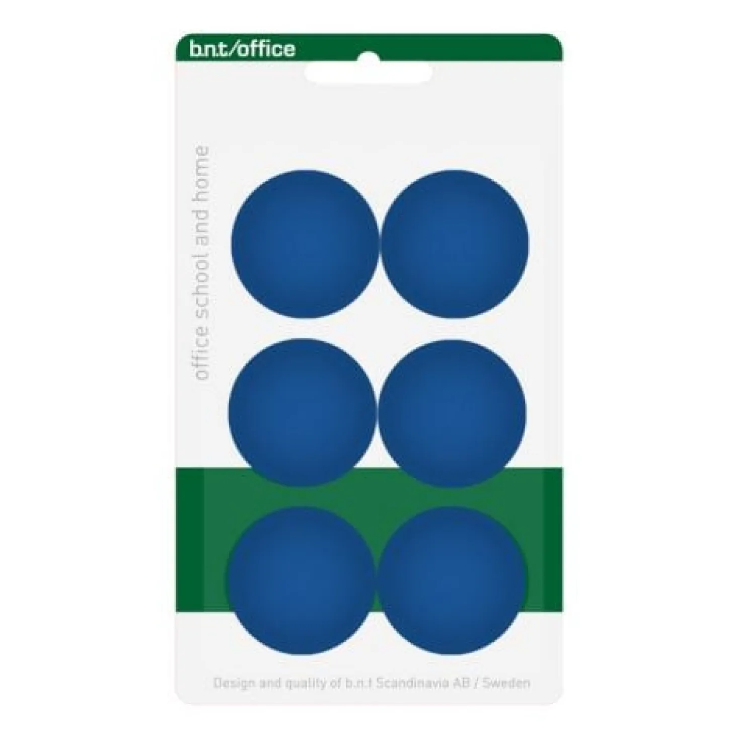 Whiteboardmagnet BNT Office Rund, blå, 30mm, 6 st
