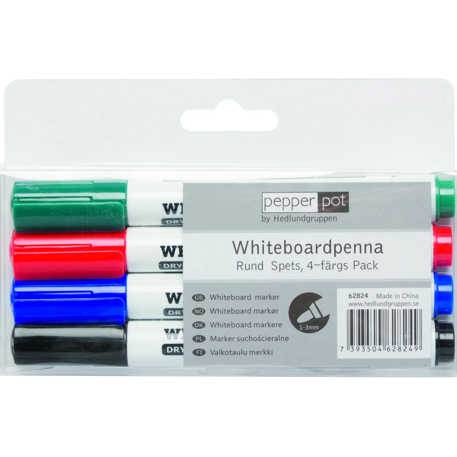 Whiteboardpenna Actual Rund 4-Set, blandade färger, 1,8 mm